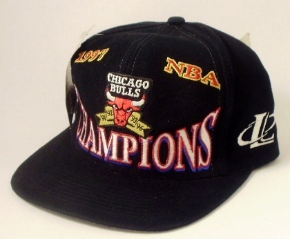 Vintage Chicago Bulls 1997 NBA Championship Logo Athletic Snapback Hat  Black Cap